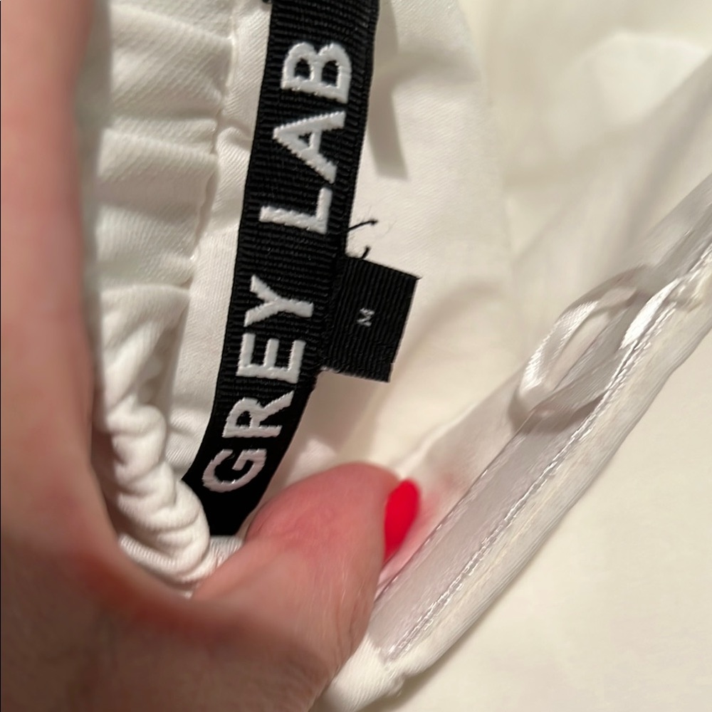 Grey Lab Ivory White Buttoned Bustier Top - Picture 4 of 5